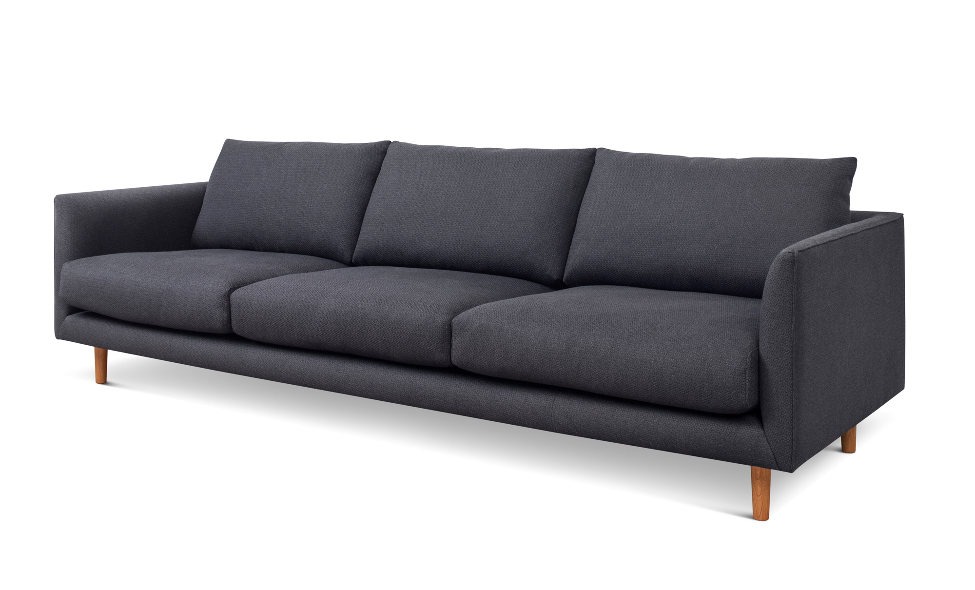 shallow depth leather sofa